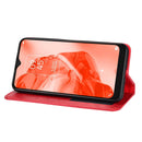 For TCL 205 Magnetic Buckle Retro Texture Leather Phone Case(Red)