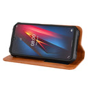 For Ulefone Armor 8 Magnetic Buckle Retro Texture Leather Phone Case(Brown)