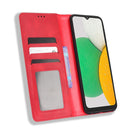For Samsung Galaxy A03 Core Magnetic Buckle Retro Texture Leather Phone Case(Red)