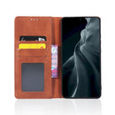 For Xiaomi 12 Magnetic Buckle Retro Texture Leather Phone Case(Brown)