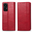 For Xiaomi 12 Magnetic Buckle Retro Texture Leather Phone Case(Red)