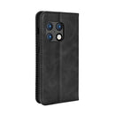 For OnePlus 10 Pro 5G Magnetic Buckle Retro Texture Leather Phone Case(Black)