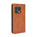 For OnePlus 10 Pro 5G Magnetic Buckle Retro Texture Leather Phone Case(Brown)