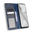 For OnePlus 10 Pro 5G Magnetic Buckle Retro Texture Leather Phone Case(Blue)