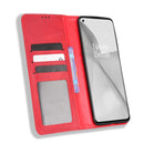 For OnePlus 10 Pro 5G Magnetic Buckle Retro Texture Leather Phone Case(Red)