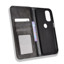 For Motorola Moto G41 / G31 Magnetic Buckle Retro Crazy Horse Leather Phone Case(Black)