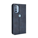 For Motorola Moto G41 / G31 Magnetic Buckle Retro Crazy Horse Leather Phone Case(Blue)