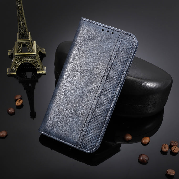 For Motorola Moto G41 / G31 Magnetic Buckle Retro Crazy Horse Leather Phone Case(Blue)