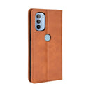 For Motorola Moto G41 / G31 Magnetic Buckle Retro Crazy Horse Leather Phone Case(Brown)