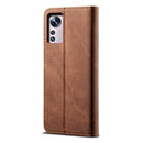 For Xiaomi 12/12S Denim Texture Casual Style Leather Phone Case(Brown)