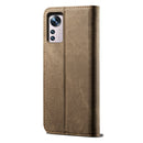 For Xiaomi 12 Pro/12S Pro Denim Texture Casual Style Leather Phone Case(Khaki)