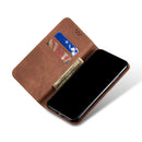 For Xiaomi 12 Pro/12S Pro Denim Texture Casual Style Leather Phone Case(Brown)