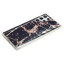 For Samsung Galaxy S22 Ultra 5G Electroplating TPU Protective Phone Case(Black Gold)