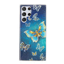 For Samsung Galaxy S22 Ultra 5G Electroplating TPU Protective Phone Case(Butterflies)