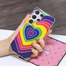 For Samsung Galaxy S22 Ultra 5G Electroplating TPU Protective Phone Case(Love Heart)