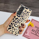 For Samsung Galaxy S22 5G Electroplating TPU Protective Phone Case(Leopard Texture)
