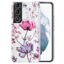 For Samsung Galaxy S22 5G Electroplating TPU Protective Phone Case(Lotus)