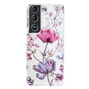 For Samsung Galaxy S22 5G Electroplating TPU Protective Phone Case(Lotus)