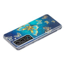 For Samsung Galaxy S22 5G Electroplating TPU Protective Phone Case(Butterflies)