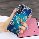For Samsung Galaxy S22 5G Electroplating TPU Protective Phone Case(Butterflies)