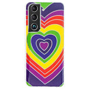 For Samsung Galaxy S22 5G Electroplating TPU Protective Phone Case(Love Heart)