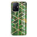 For Xiaomi 11T / 11T Pro Electroplating TPU Protective Phone Case(Green Rhombus)