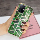 For Xiaomi 11T / 11T Pro Electroplating TPU Protective Phone Case(Green Rhombus)