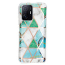 For Xiaomi 11T / 11T Pro Electroplating TPU Protective Phone Case(Green White Rhombus)