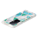 For Xiaomi 11T / 11T Pro Electroplating TPU Protective Phone Case(Green White Rhombus)
