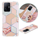 For Xiaomi 11T / 11T Pro Electroplating TPU Protective Phone Case(Pink Rhombus)