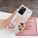 For Xiaomi 11T / 11T Pro Electroplating TPU Protective Phone Case(Pink Rhombus)