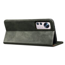 For Xiaomi 12/12S Simple Wax Crazy Horse Texture Leather Phone Case(Dark Green)
