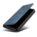 For Xiaomi 12/12S Simple Wax Crazy Horse Texture Leather Phone Case(Navy Blue)