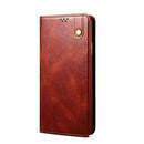 For Xiaomi 12/12S Simple Wax Crazy Horse Texture Leather Phone Case(Brown)