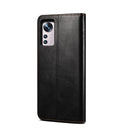 For Xiaomi 12/12S Simple Wax Crazy Horse Texture Leather Phone Case(Black)