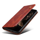 For Xiaomi 12 Pro/12S Pro Simple Wax Crazy Horse Texture Leather Phone Case(Brown)