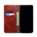 For Xiaomi 12 Pro/12S Pro Simple Wax Crazy Horse Texture Leather Phone Case(Brown)