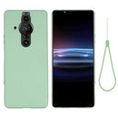 For Sony Xperia Pro-I Pure Color Liquid Silicone Phone Case(Green)