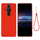 For Sony Xperia Pro-I Pure Color Liquid Silicone Phone Case(Red)