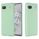 For Google Pixel 6a Pure Color Liquid Silicone Phone Case(Green)