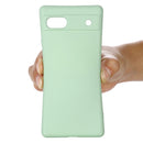 For Google Pixel 6a Pure Color Liquid Silicone Phone Case(Green)