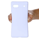 For Google Pixel 6a Pure Color Liquid Silicone Phone Case(Purple)