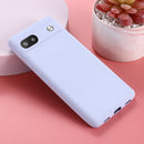 For Google Pixel 6a Pure Color Liquid Silicone Phone Case(Purple)