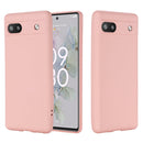 For Google Pixel 6a Pure Color Liquid Silicone Phone Case(Pink)