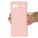 For Google Pixel 6a Pure Color Liquid Silicone Phone Case(Pink)