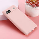 For Google Pixel 6a Pure Color Liquid Silicone Phone Case(Pink)