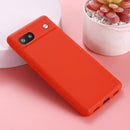 For Google Pixel 6a Pure Color Liquid Silicone Phone Case(Red)