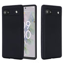 For Google Pixel 6a Pure Color Liquid Silicone Phone Case(Black)