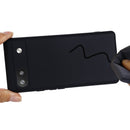 For Google Pixel 6a Pure Color Liquid Silicone Phone Case(Black)
