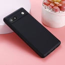 For Google Pixel 6a Pure Color Liquid Silicone Phone Case(Black)